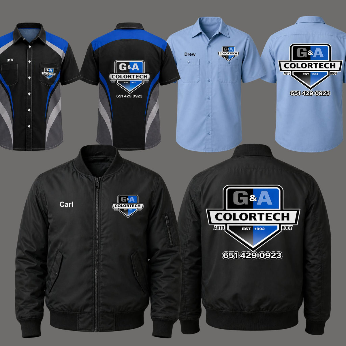 Custom Apparel for G&A Colortech
